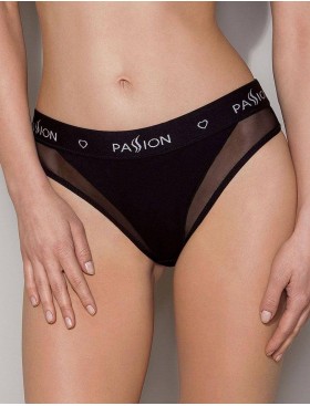 Хлопковые трусики с сеточкой Passion PS002 PANTIES BLACK, Цвет: черный, Размеры: S