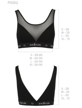 Хлопковый топ с сеточкой Passion PS002 TOP BLACK, Цвет: черный, Размеры: S, изображение 3