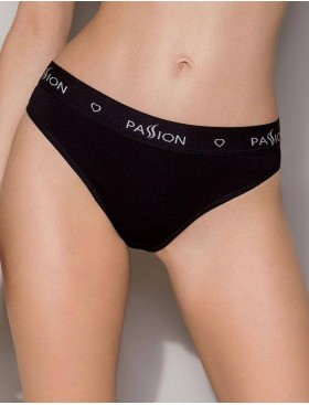 Хлопковые трусики-слипы Passion PS004 PANTIES BLACK, Цвет: черный, Размеры: S