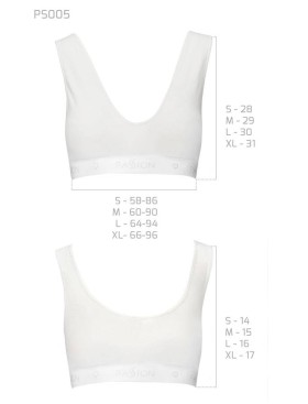 Хлопковый топ Passion PS005 TOP WHITE, Цвет: белый, Размеры: S, изображение 4