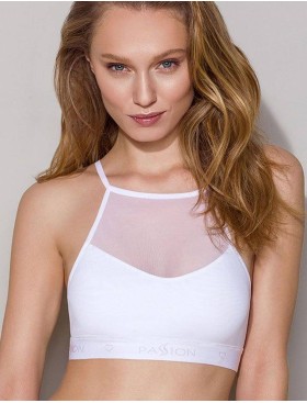 Хлопковый топ Passion PS006 TOP WHITE, Цвет: белый, Размеры: S