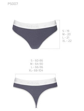 Хлопковые трусики-стринги Passion PS007 PANTIES DARK GREY, Цвет: серый, Размеры: S, изображение 3