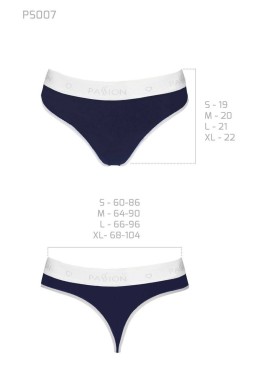 Хлопковые трусики-стринги Passion PS007 PANTIES NAVY BLUE, Цвет: синий, Размеры: S, изображение 3