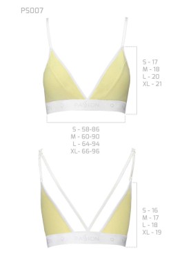 Хлопковый топ-триангул без косточек Passion PS007 TOP YELLOW, Цвет: желтый, Размеры: S, изображение 3