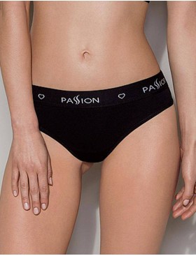Хлопковые трусики-бразилиана Passion PS008 PANTIES BLACK, Цвет: черный, Размеры: S