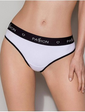 Хлопковые трусики-бразилиана Passion PS008 PANTIES WHITE, Цвет: белый, Размеры: S
