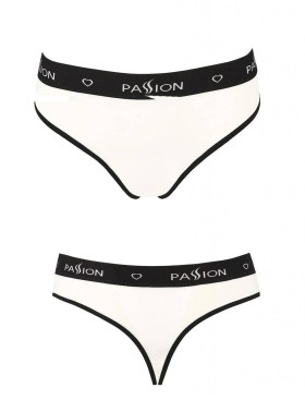 Хлопковые трусики-бразилиана Passion PS008 PANTIES WHITE, Цвет: белый, Размеры: S, изображение 3