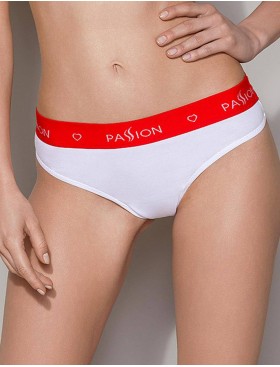 Хлопковые трусики-бразилиана Passion PS009 PANTIES WHITE, Цвет: белый, Размеры: S