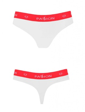 Хлопковые трусики-бразилиана Passion PS009 PANTIES WHITE, Цвет: белый, Размеры: S, изображение 3
