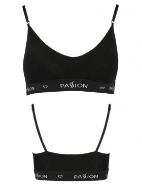 Хлопковый топ на тонких бретелях Passion PS009 TOP BLACK, Цвет: черный, Размеры: S, изображение 3