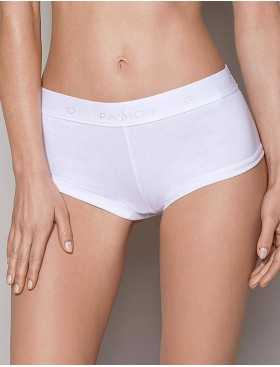 Хлопковые трусики-шорты Passion PS010 PANTIES WHITE, Цвет: белый, Размеры: S