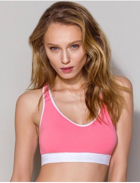 Хлопковый топ без косточек Passion PS014 TOP PINK, Цвет: розовый, Размеры: S
