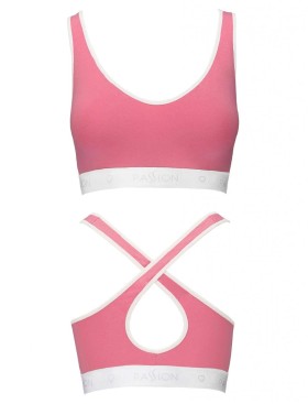 Хлопковый топ без косточек Passion PS014 TOP PINK, Цвет: розовый, Размеры: S, изображение 4