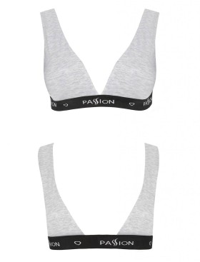 Хлопковый топ с открытой спиной Passion PS015 TOP GREY, Цвет: серый, Размеры: S, изображение 3