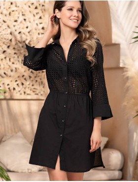 Рубашка хлопковая Mia-Amore ROCHELLE 1617 черный, Цвет: черный, Размеры: M