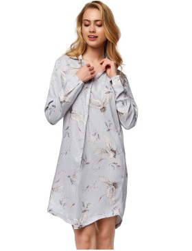 Ночная рубашка из вискозы Esotiq NATURE 37377, Цвет: светло-серый, Размеры: S