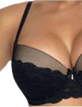 Бюстгальтер балконет пуш-ап MAT BENITA M-3227-11, Цвет: черный, Размеры: 70E, изображение 2