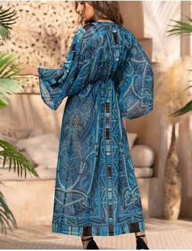 Длинная шифоновая туника Mia-Amore ATLANTIDA 7043, Цвет: синий, Размеры: L/XL, изображение 2