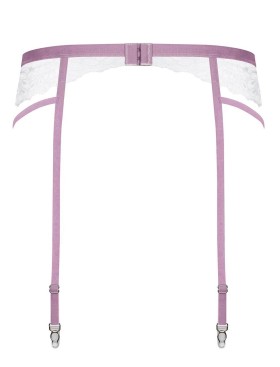 Кружевной пояс для чулок Obsessive LILYANNE GARTER, Цвет: белый, Размеры: L/XL, изображение 4