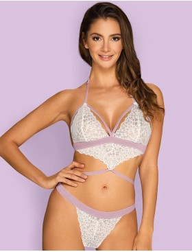 Соблазнительное боди Obsessive LILYANNE TEDDY, Цвет: белый, Размеры: L/XL