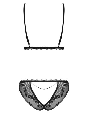 Кружевной комплект Obsessive MILLAGRO SET, Цвет: черный, Размеры: L/XL, изображение 4