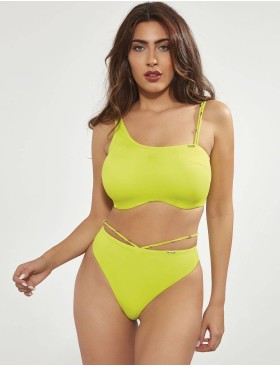 Высокие плавки бразилиана Kris Line MALIBU brasyliana high waist лимон, Цвет: лимон, Размеры: XL, изображение 6