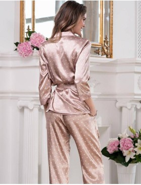 Атласный комплект-тройка Mia-Mella CLEVER 8946 бежевый, Цвет: бежевый, Размеры: M, изображение 3