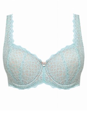 Кружевной бюстгальтер балконет Nipplex GAJA U, Цвет: бирюза, Размеры: 75H, изображение 4