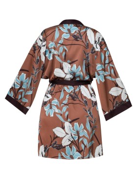 Атласный халат кимоно Nipplex HELADIA, Цвет: шоколад, Размеры: 2XL, изображение 4