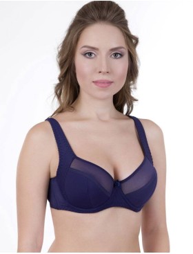 Бюстгальтер полумягкий с подкроем Novella 152 темно-синий, Цвет: темно-синий, Размеры: 90H, изображение 5