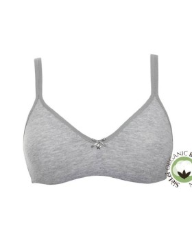 Хлопковый бюстгальтер без каркасов Sielei NATURAL COTTON 1450 grigio melange, Цвет: grigio melange, Размеры: 75B, изображение 4