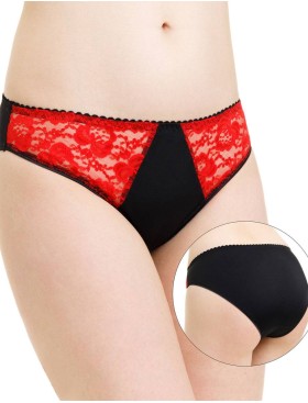 Трусы слипы Lina A 4960 черно-красный, Цвет: черно-красный, Размеры: S