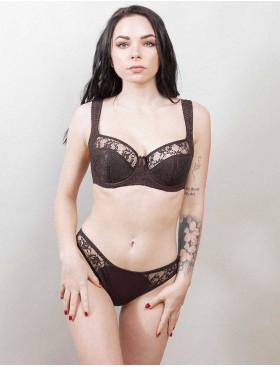 Трусы слипы Lina A 4960 коричневый, Цвет: коричневый, Размеры: L, изображение 4