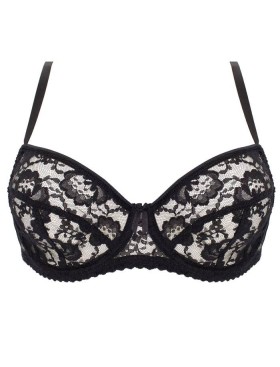 Бюстгальтер с мягкими кружевными чашками Lina A 6010 черный, Цвет: черный, Размеры: 70E, изображение 8