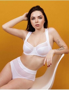 Бюстгальтер полумягкий с подкроем Lina A 6016 белый, Цвет: белый, Размеры: 80D, изображение 8