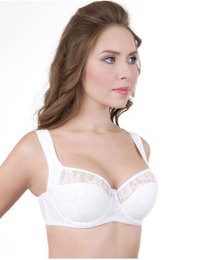 Бюстгальтер полумягкий с подкроем Lina A 6018 белый, Цвет: белый, Размеры: 75D, изображение 7