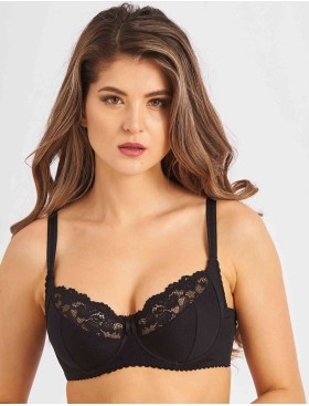 Бюстгальтер мягкий с подкроем Lina A 6021 черный, Цвет: черный, Размеры: 70F, изображение 4