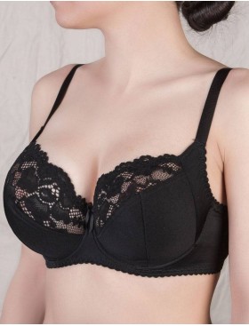 Бюстгальтер мягкий с подкроем Lina A 6021 черный, Цвет: черный, Размеры: 70F, изображение 6