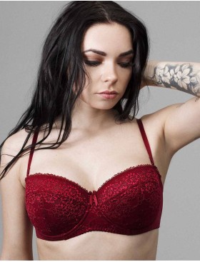 Бюстгальтер балконет анжелика Lina A 6035 румба, Цвет: румба, Размеры: 90D, изображение 6