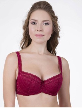 Кружевной бюстгальтер на поролоне Lina A 6086 румба, Цвет: румба, Размеры: 90B, изображение 6