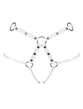 Эротическая портупея на бедра Obsessive A758, Цвет: белый, Размеры: S/M/L, изображение 3