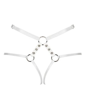 Эротическая портупея на бедра Obsessive A758, Цвет: белый, Размеры: S/M/L, изображение 4