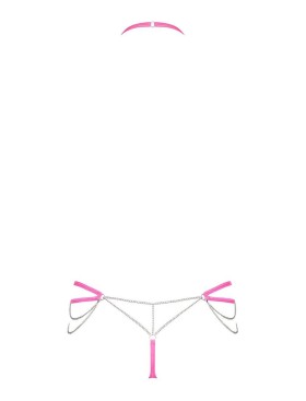 Откровенный комплект Obsessive CHAINTY SET, Цвет: розовый, Размеры: L/XL, изображение 4