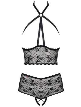 Сексуальный комплект Obsessive NETTSY SET, Цвет: черный, Размеры: L/XL, изображение 3