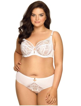 Кружевной мягкий бюстгальтер с подкроем Ava YUCCA 1938 M белый, Цвет: белый, Размеры: 90F, изображение 2