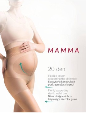 Колготки для беременных Gabriella 108 MAMMA 20 den телесный, Цвет: телесный, Размеры: 4