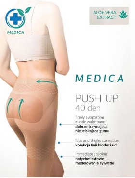 Корректирующие колготки Gabriella 128 MEDICA PUSH-UP 40 den чёрный, Цвет: чёрный, Размеры: 2, изображение 2