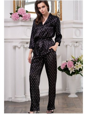 Атласный комплект-тройка Mia-Mella CLEVER 8946 черный, Цвет: черный, Размеры: M, изображение 4