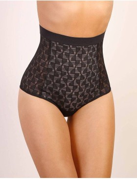 Трусы слипы высокие Orhideja 782-371, Цвет: черный/пион, Размеры: L