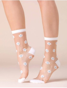 Носки женские Gabriella 525 DAISY голубой, Цвет: голубой, Размеры: 35/38